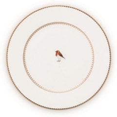 Love Birds Beyaz Yemek Tabağı 26,5 cm