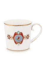 Love Birds Beyaz Madalyon Desenli Mug 250 ml