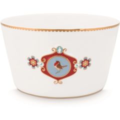 Love Birds Beyaz Madalyon Desenli Kase 20 cm