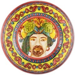 Kırmızı Barok Yemek Tabağı 28 Cm
