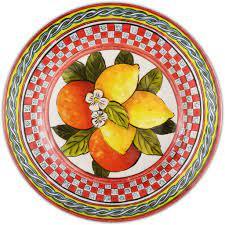 Kırmızı limonlu Tabak 21.5 Cm