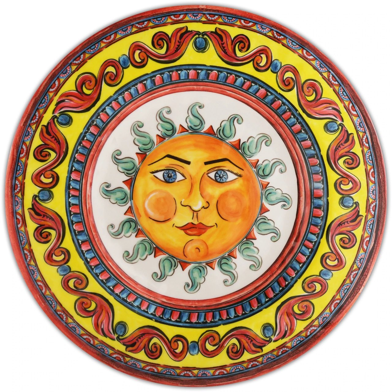Kırmızı Barok Tabak 21.5 Cm