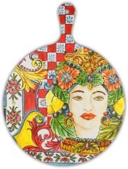 Kırmızı Barok Büyük Peynir Ve Şarküteri Sunum Tahtası 31.5 *41.8 Cm