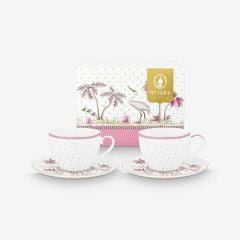 Beyaz Porselen Çay Fincan Seti 280 Ml Jolie Collection by Pip Studio