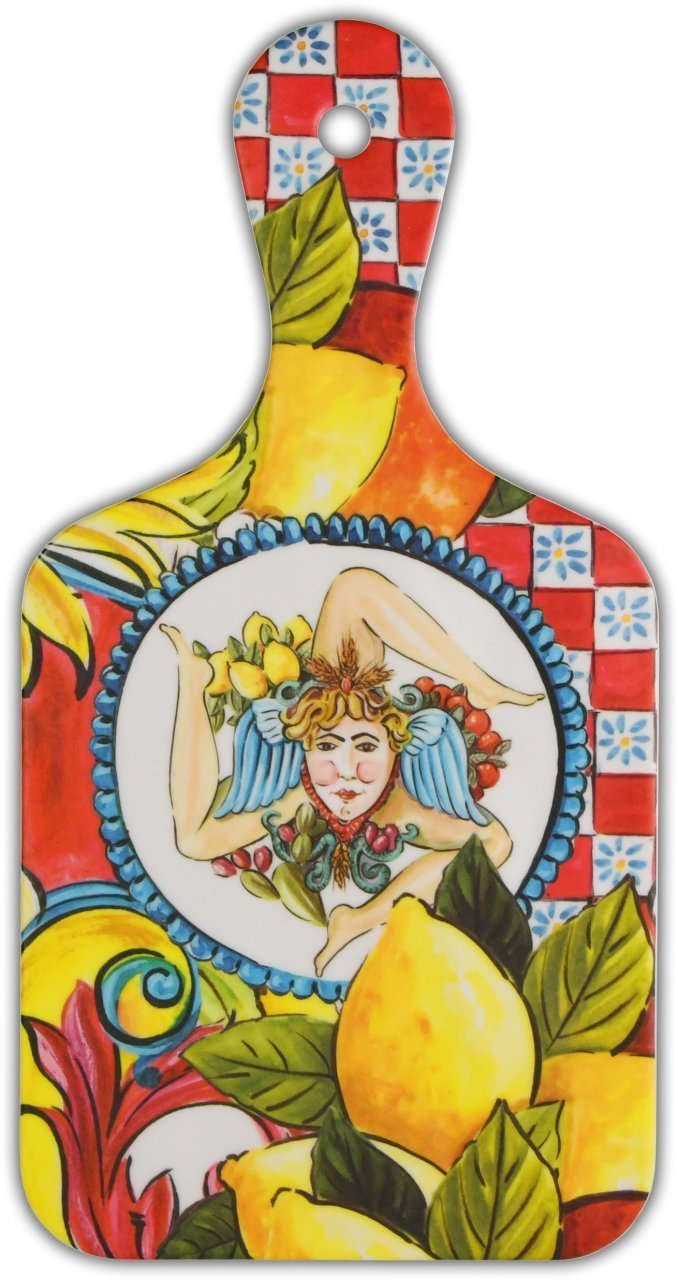 Kırmızı Barok Küçük Peynir Ve Şarküteri Sunum Tahtası 12.5x25 Cm