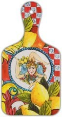 Kırmızı Barok Küçük Peynir Ve Şarküteri Sunum Tahtası 12.5x25 Cm