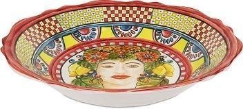 Kırmızı Barok Salata Kasesi 35 Cm