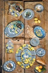 Mavi Barok Salata veya Çorba Kase 23 Cm