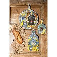 Mavi Barok Büyük Peynir Ve Şarküteri Sunum Tahtası 31.5x41.8 Cm