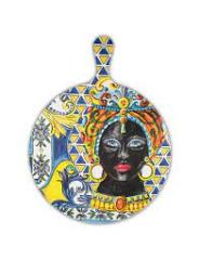 Mavi Barok Büyük Peynir Ve Şarküteri Sunum Tahtası 31.5x41.8 Cm