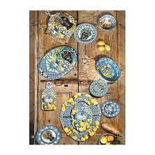 Mavi Barok Oval Servis Tabağı 50x35 Cm