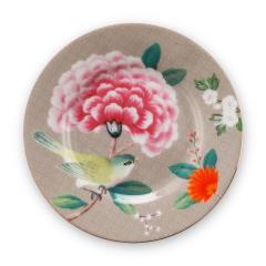 Blushing Birds Haki Petit Four Tabağı 12 Cm