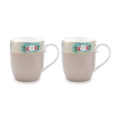 Blushing Birds İkili Haki Küçük Mug Seti 145 Ml.