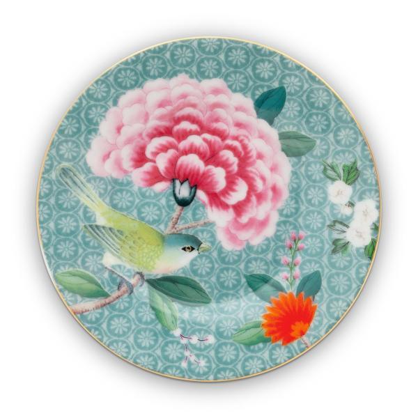 Blushing Birds Mavi Petit Four Tabağı 12 Cm