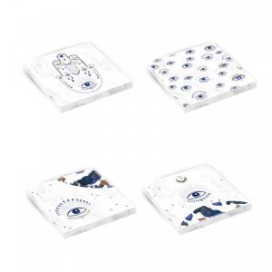 Spirit Eye Collection 4’lü Mermer Bardak Altlığı