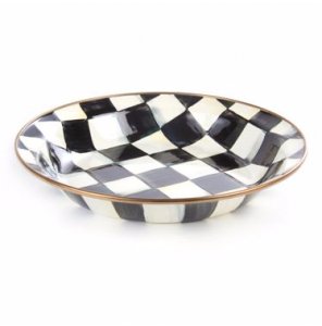 Courtly Check Enamel Pie Plate