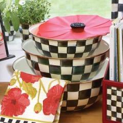 Courtly Check Enamel Everyday Bowl - Large