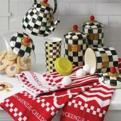 Courtly Check Enamel Canister - Medium