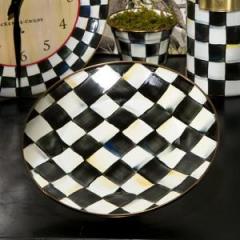 Courtly Check Enamel Dinner Plate