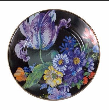 Flower Market Dinner Plate - Black