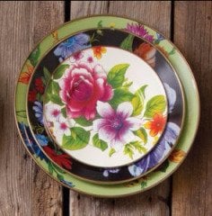 Flower Market Dinner Plate - Black