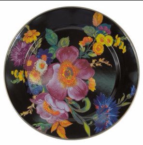Flower Market Charger/Plate - Black
