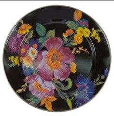 Flower Market Charger/Plate - Black