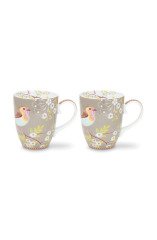 Haki Kuşlu ikili Mug- Hediye Kutulu
