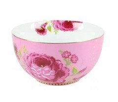 Pip Gül Desenli Pembe Kase 12 Cm.