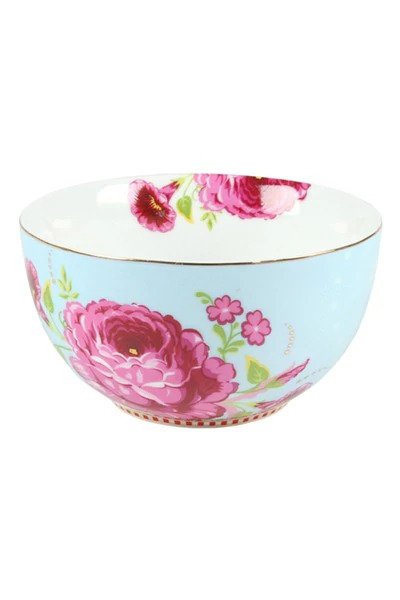 Pip Gül Desenli Mavi Kase 12 Cm.