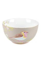 Pip Kuş Desenli Haki Kase 15 Cm.