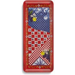Capri Kırmızı Mavi Servis Tabağı 35,5*15 Cm