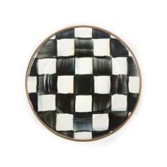 Courtly Check Enamel Canape Plates - Set of 4