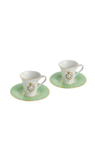 Timeless Collection Green 2'li Kahve Fincanı