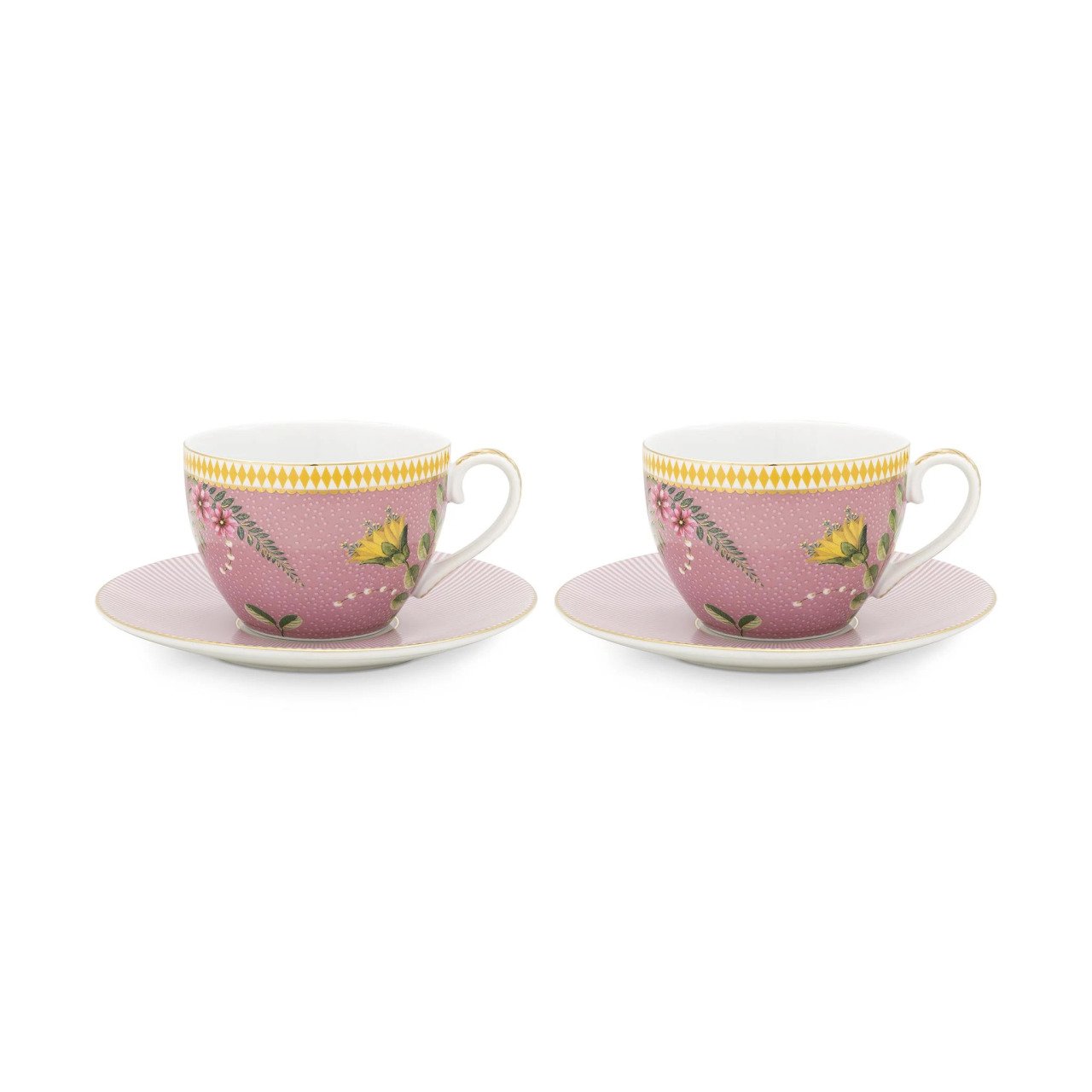 La Majorelle İkili Çay Fincanı Seti 280 Ml., Pembe