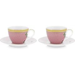 La Majorelle ikili Pembe Kahve Fincanı Seti 120 Ml