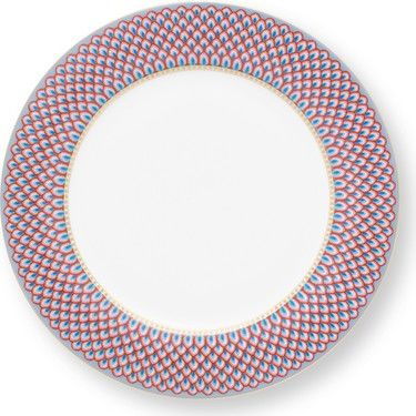 Mavi Porselen Yemek Tabağı 26,5 cm