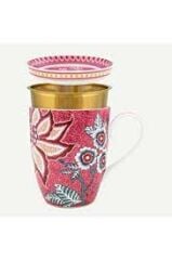 Kırmızı Porselen Süzgeçli Kupa 350 ml