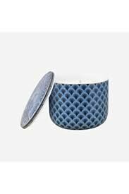 Mavi Porselen Mum 12 cm