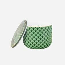 Yeşil Porselen Mum 12 cm