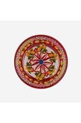 Kırmızı Melamin Çukur Tabak 20 cm