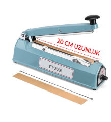 20 Cm Demir Gövde Poşet Ağzı Yapıştırma Makinesi