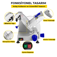 CAS LAMA-250 25 Cm Kaşar Salam Dilimleme Makinesi