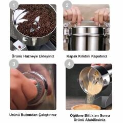 Besa  1500 Gr Sert Tohum ve Baharat Öğütücü
