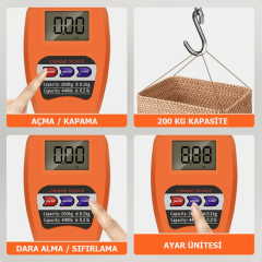 200 Kg Kapasiteli Çengelli Terazi