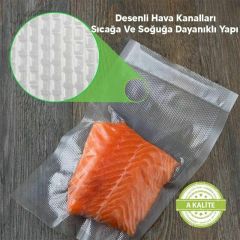 30x40 Cm 100 Adet Tırtıklı Vakum Poşeti