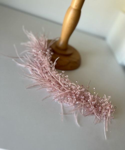 Pudra Pembe Tüylü Aksesuar