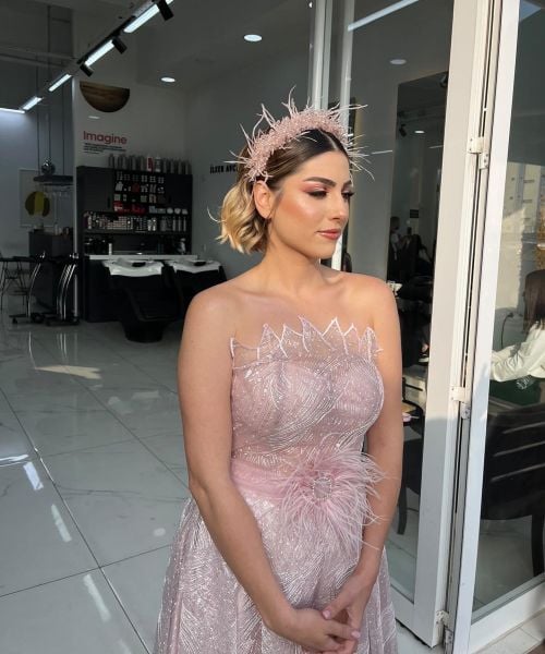 Pudra Pembe Tüylü Aksesuar