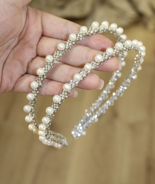 ARYA PEARL ÇİFT SIRA TAÇ