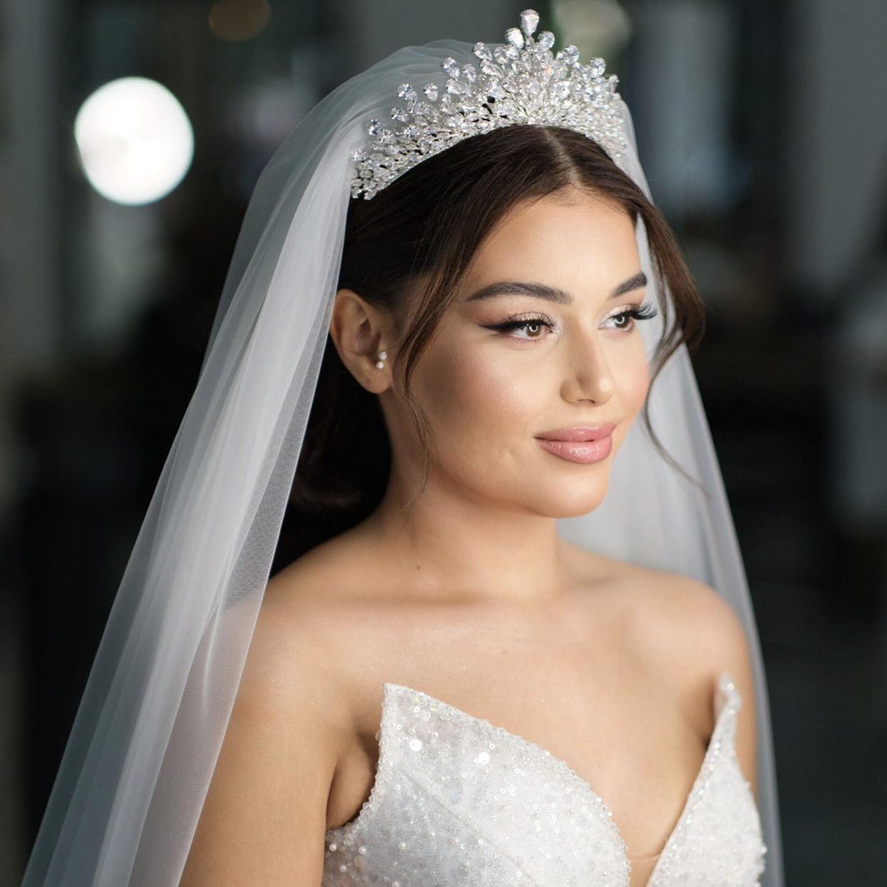 ANGELİNA ZİRKON GELİN TACI